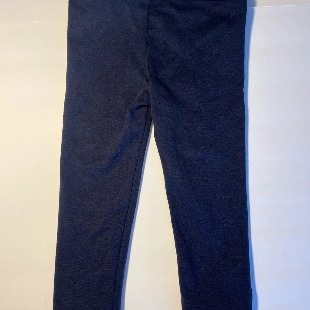 Janie And Jack 2T Button Cuff Knit Pants Leggings‎ Navy W/ Gold Buttons